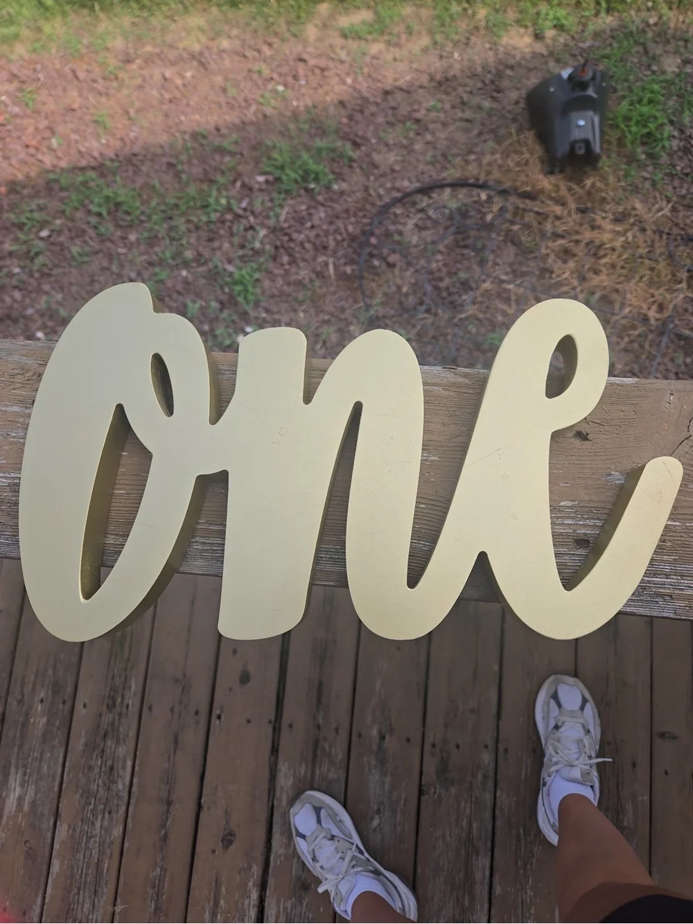 Wall Script ONE Wooden Sign